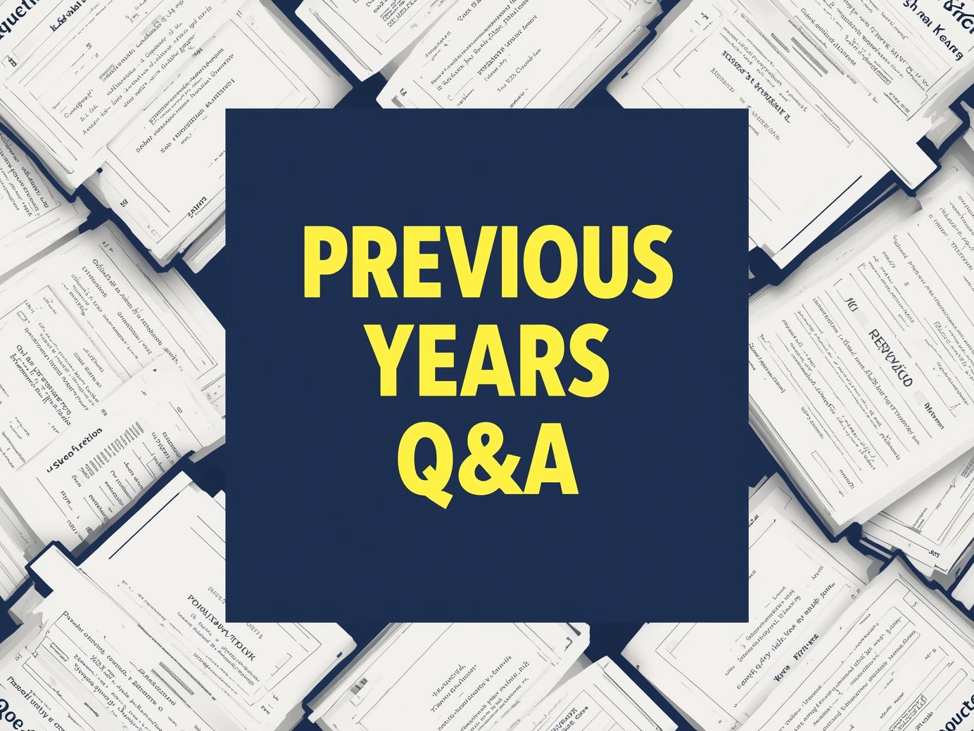 Previous Years Question Paper